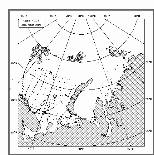 Distribution of Chlorophyll Stations