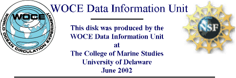 WOCE Data Information Unit June 2002