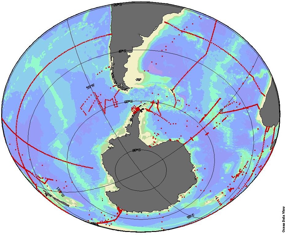 CARINA Southern Ocean Map