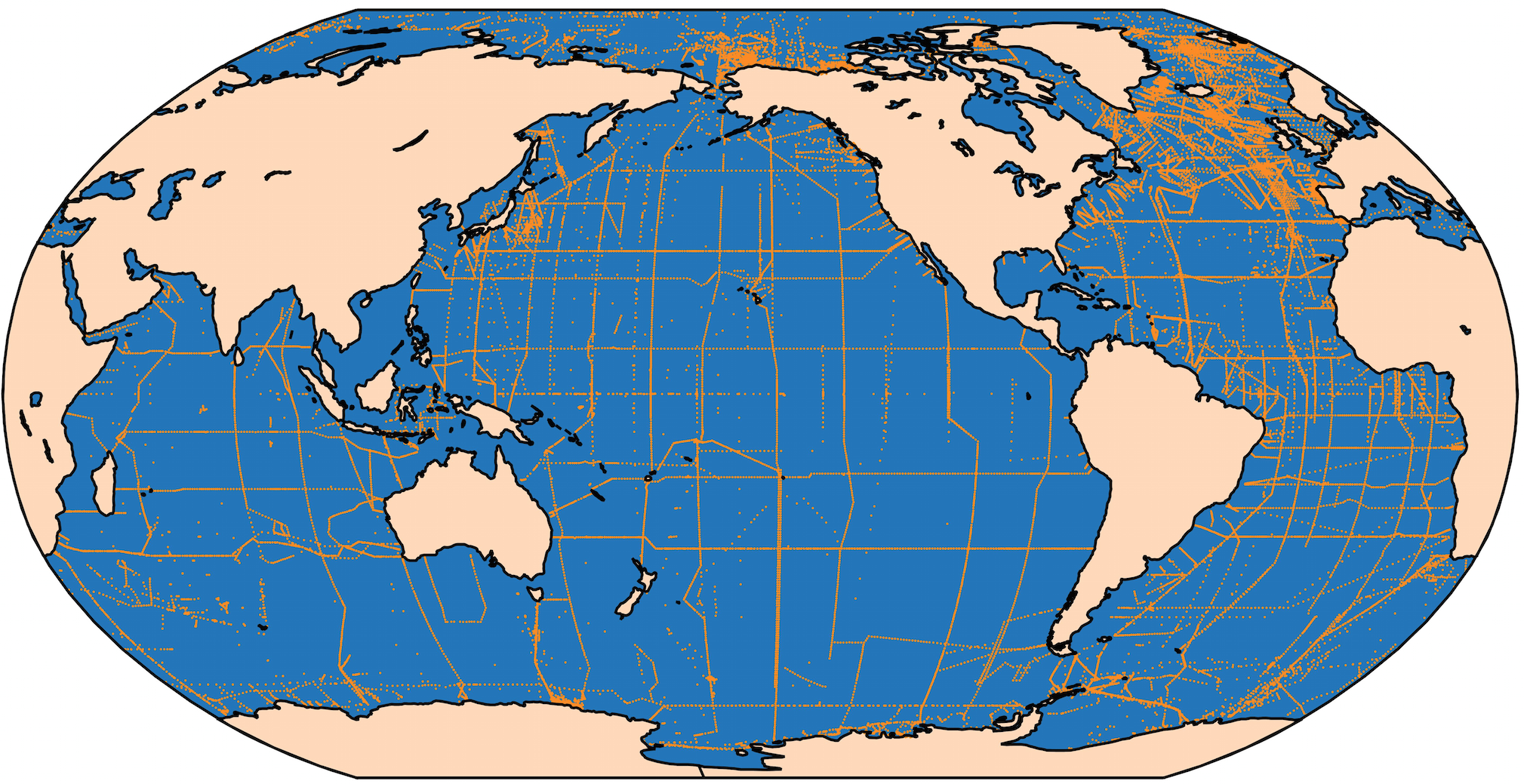 GLODAPv2 Global Map