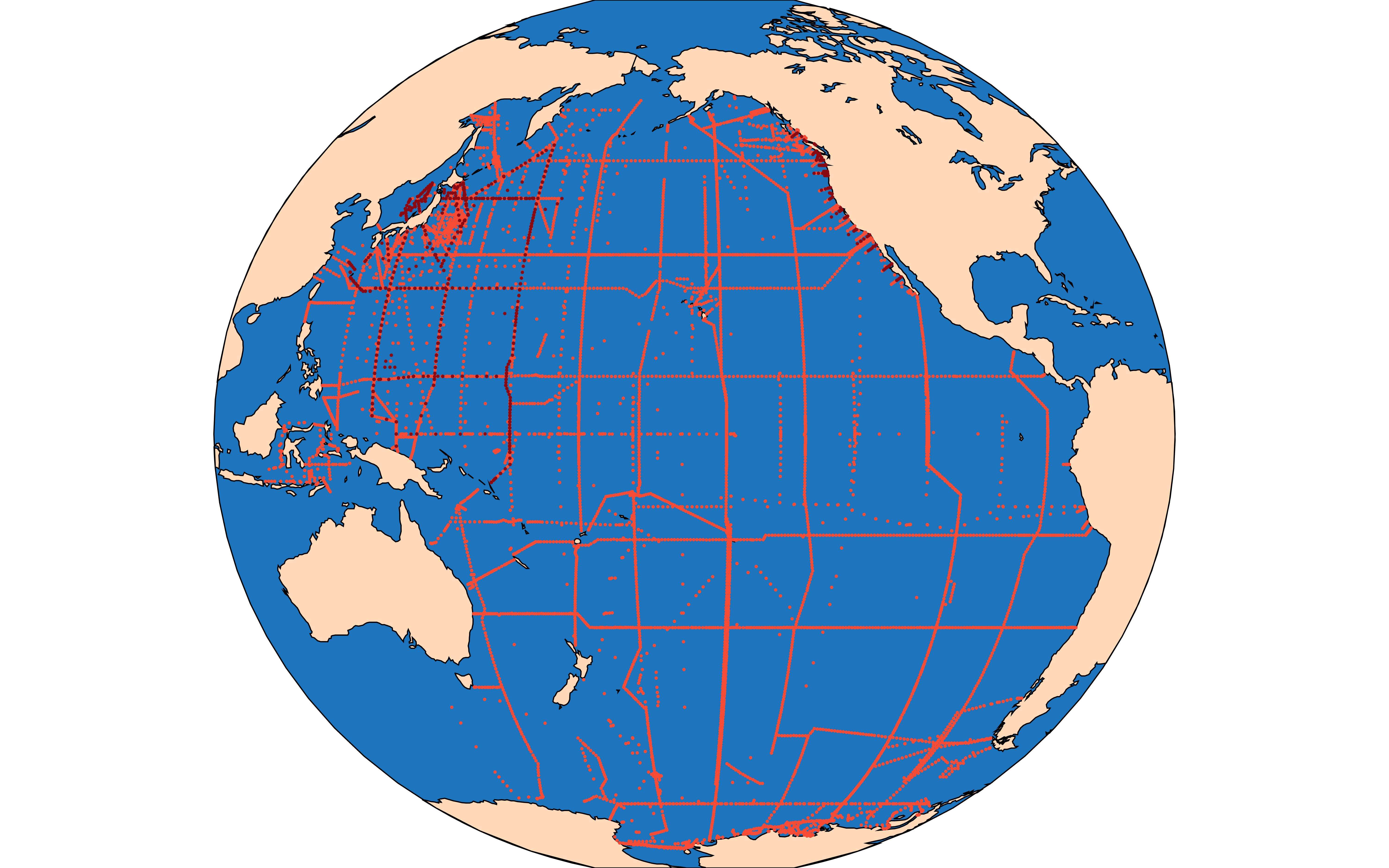 GLODAPv2.2020 Pacific Map