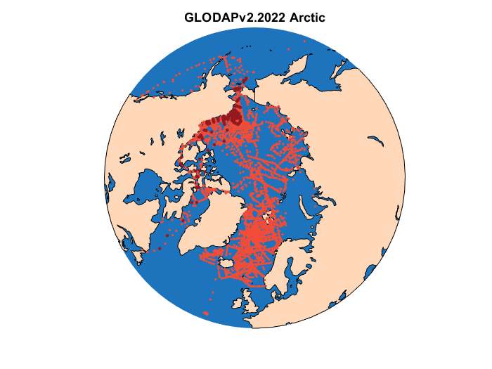GLODAPv2.2022 Arctic Map