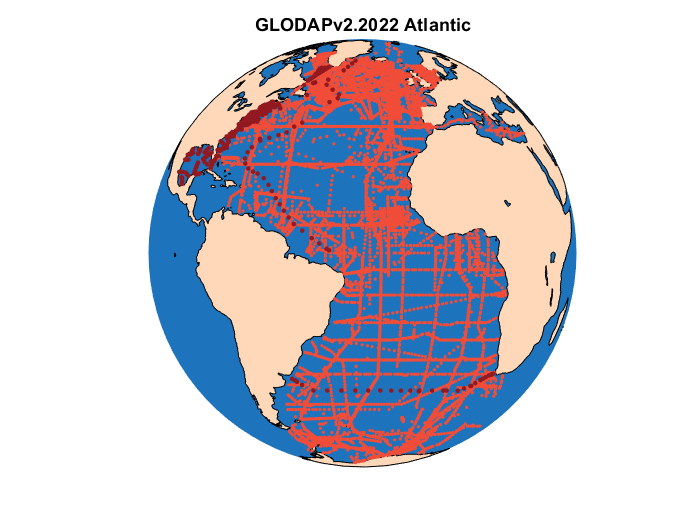 GLODAPv2.2022 Atlantic Map