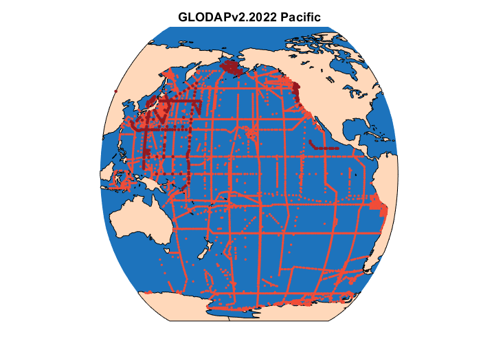 GLODAPv2.2022 Pacific Map